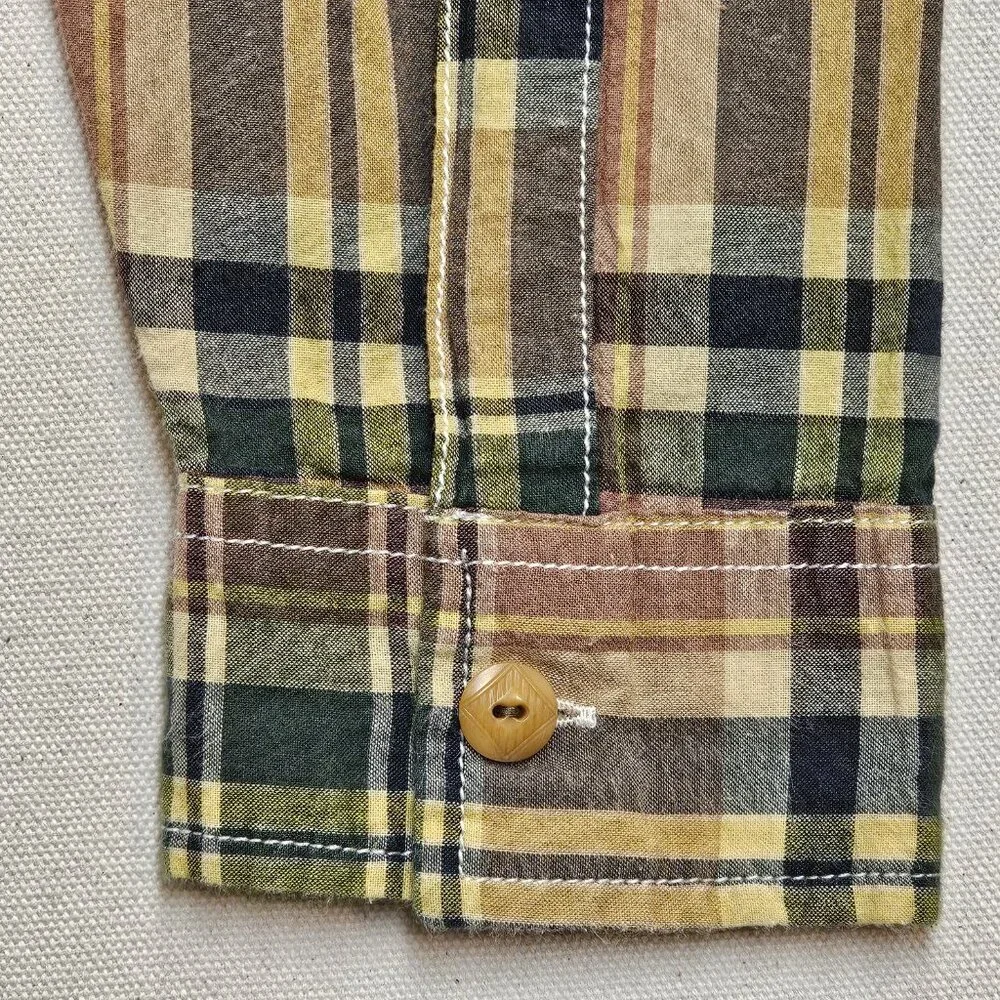 J.Crew Wallace & Barnes Navel Plaid Workshirt Classic M